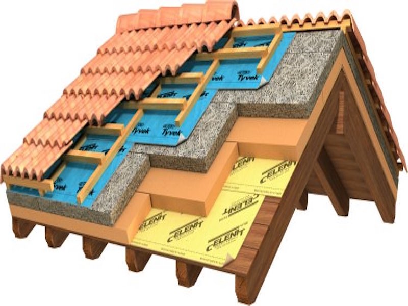 structure interne d'une toiture froide